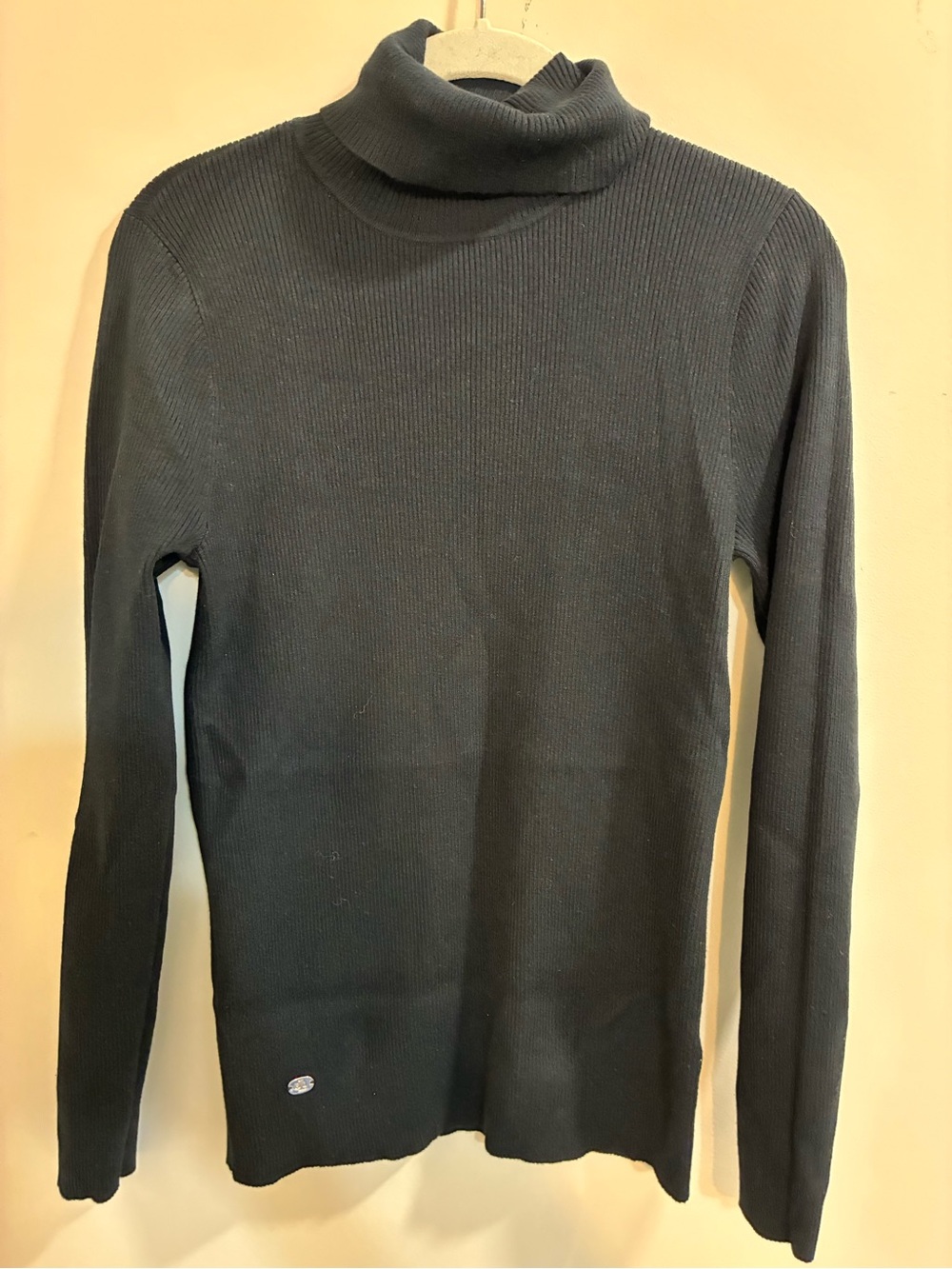 Lauren Ralph Lauren Black Ribbed Turtleneck Sweater Size Large